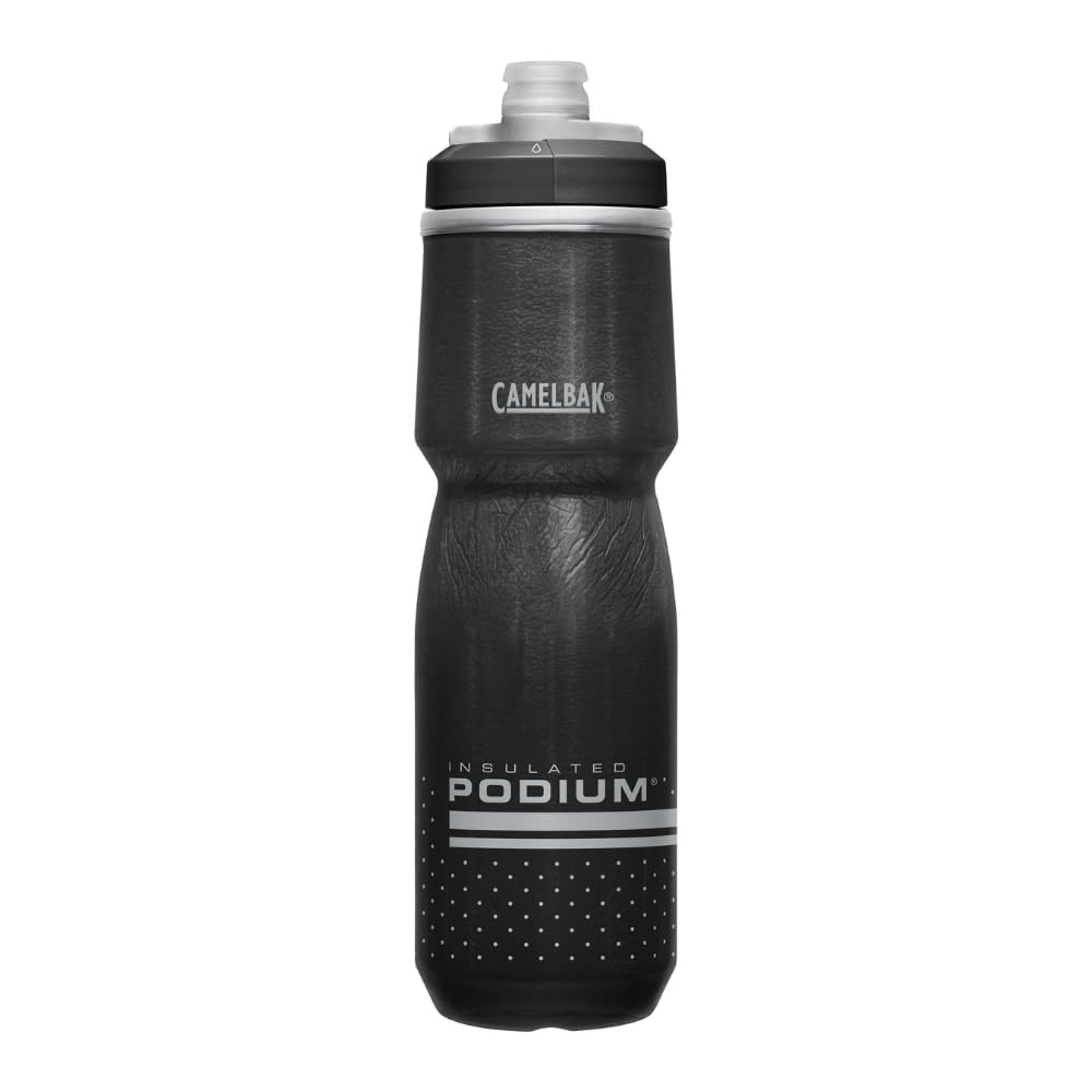 CamelBak Podium Chill Bike Insulated Squeeze Water Bottle Lime/Blue Stripe, 24oz