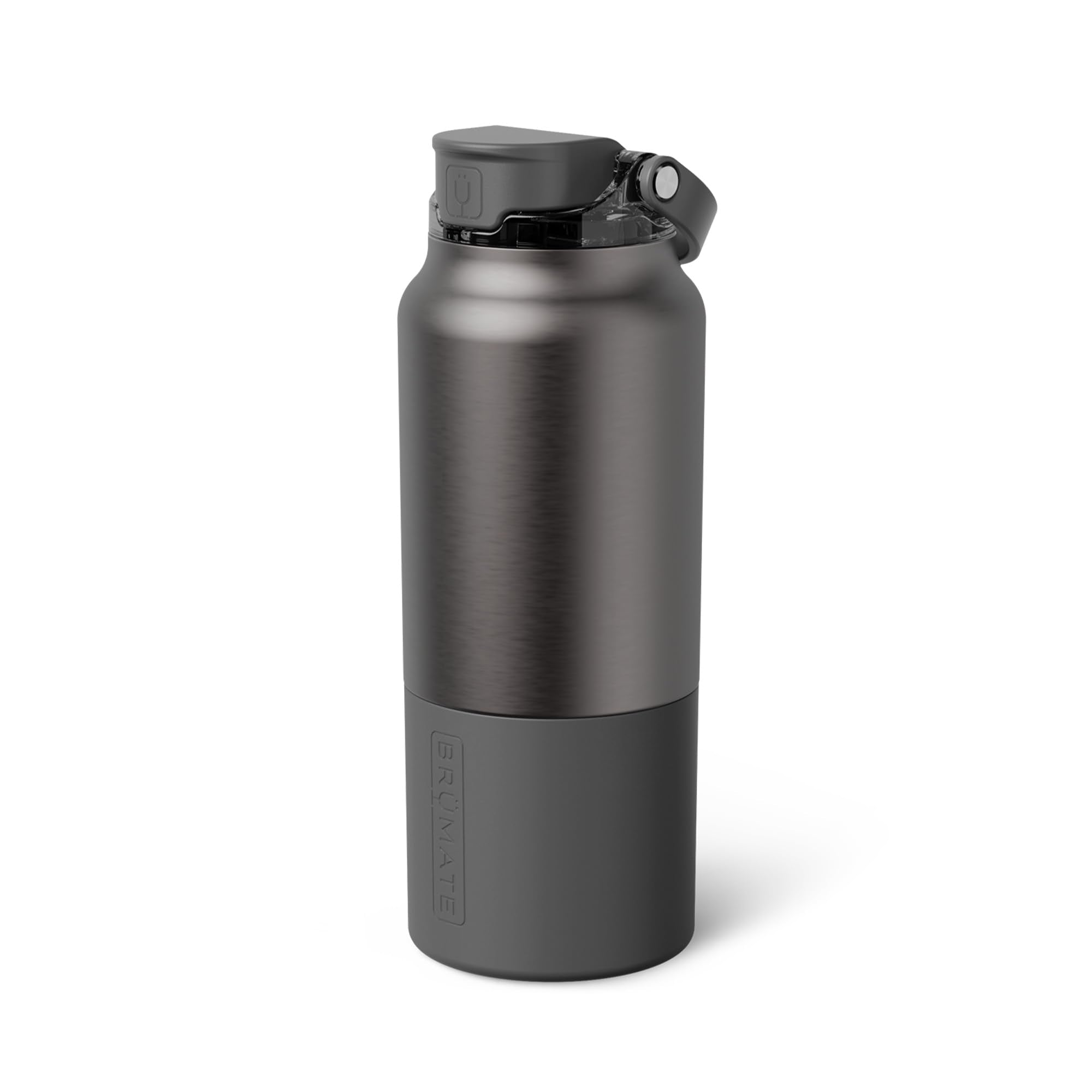 BrüMate Rise 35oz Water Bottle With 100% Leakproof Covered Silicone Straw | Insulated Stainless Steel Water Bottle | Fast Flow | Soft Sip Silicone Spout | Removable Straw | BPA-Free (Nightfall Blue)