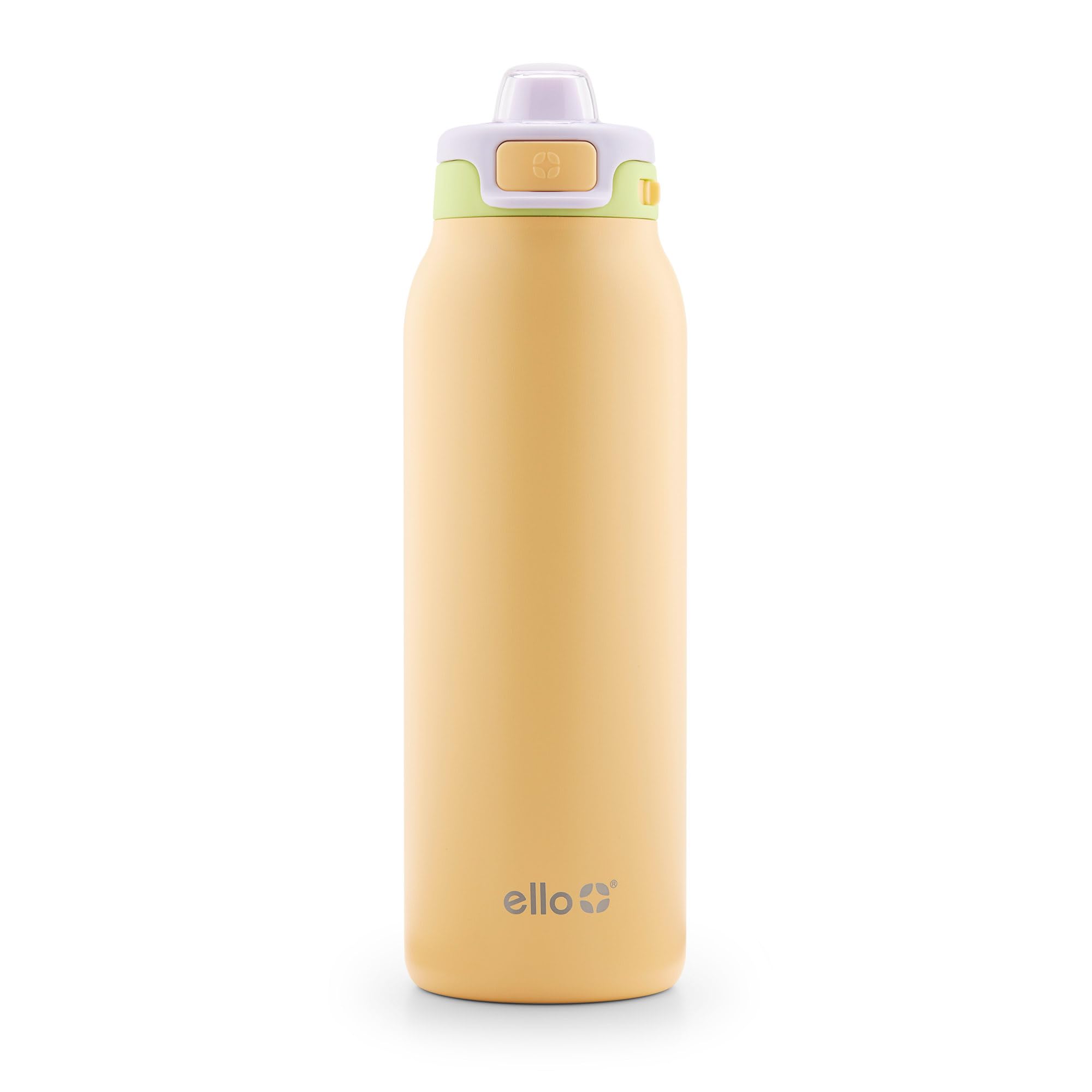 Ello Pop & Fill Insulated Stainless Steel Water Bottle with Quick Fill Lid, Leakproof Locking, Sip or Chug Spout, BPA-Free, Double Wall Vacuum Insulated for Sports, Travel & School- 22oz / 32oz / 40oz