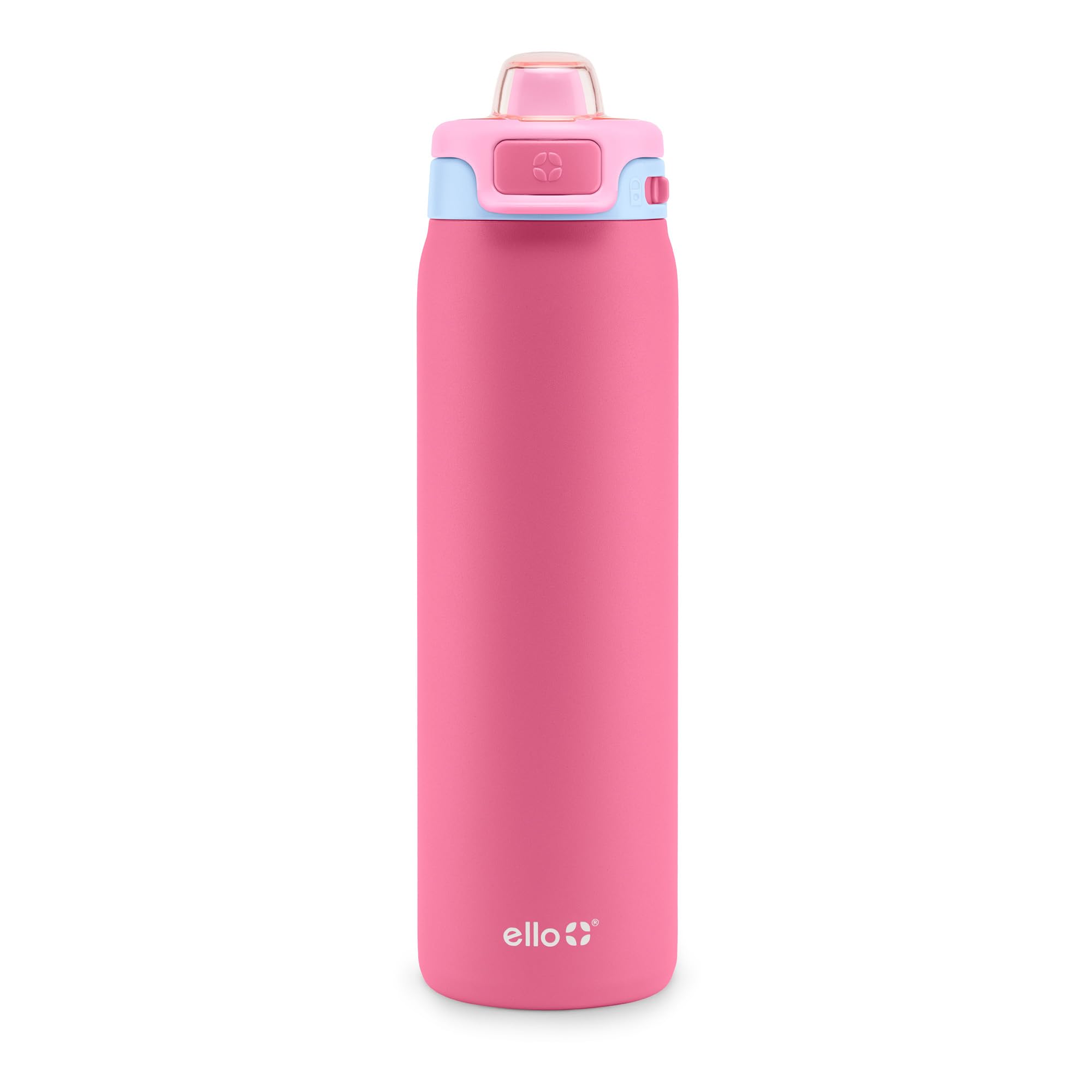 Ello Pop & Fill Insulated Stainless Steel Water Bottle with Quick Fill Lid, Leakproof Locking, Sip or Chug Spout, BPA-Free, Double Wall Vacuum Insulated for Sports, Travel & School- 22oz / 32oz / 40oz