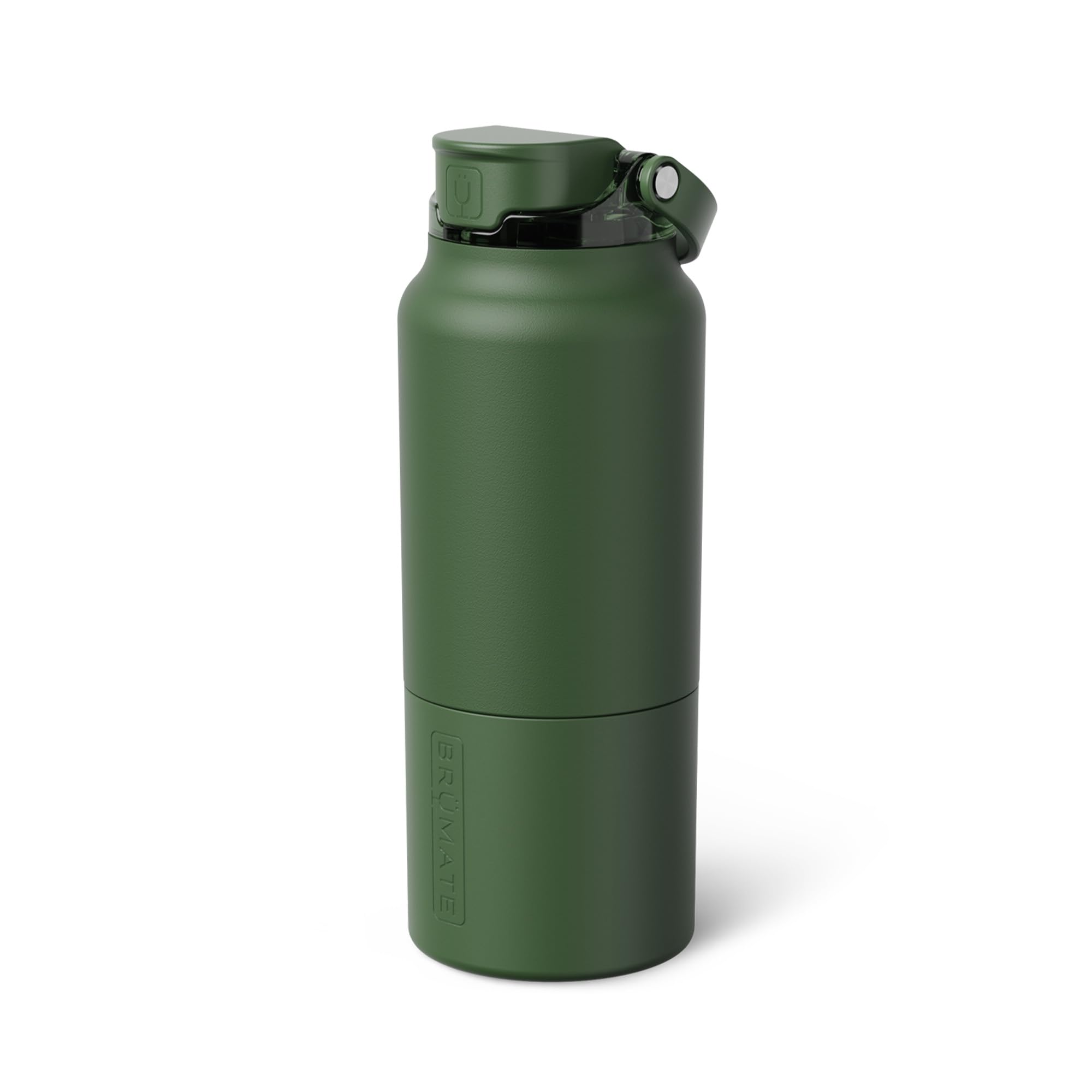 BrüMate Rise 25oz Water Bottle With 100% Leakproof Covered Silicone Straw | Insulated Stainless Steel Water Bottle | Cup-Holder Friendly | Fast Flow | Soft Sip Silicone Spout | BPA-Free (Dune)