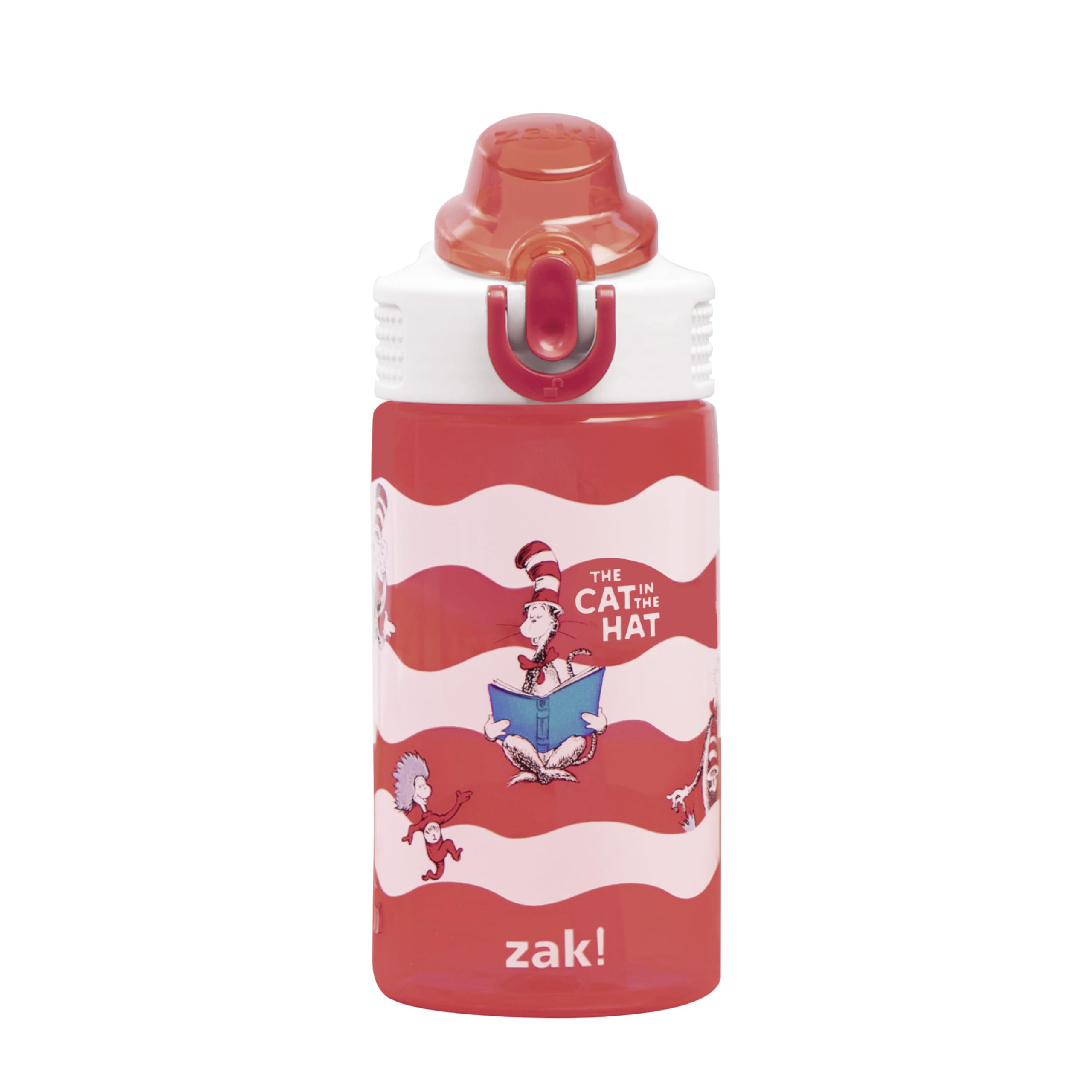 Zak Designs Minecraft Sage Water Bottle For School or Travel, 25oz Durable Plastic Water Bottle With Straw, Handle, and Leak-Proof, Pop-Up Spout Cover (Creeper)