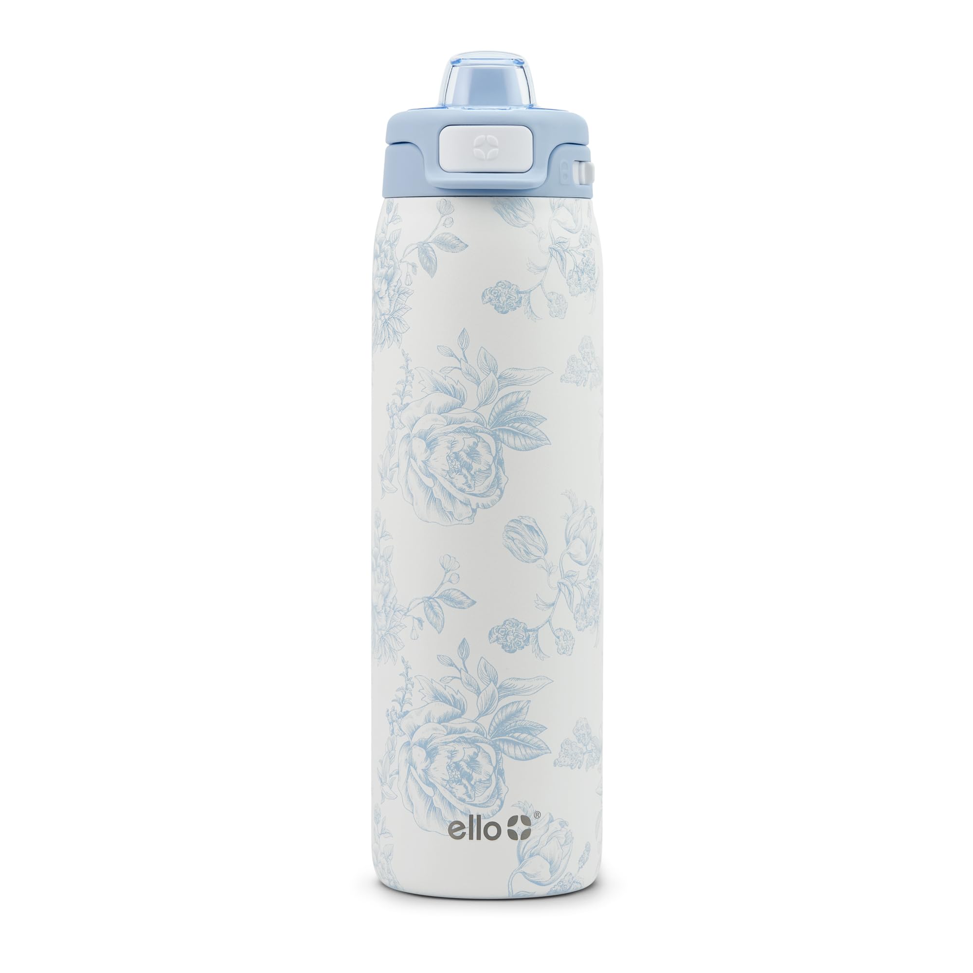 Ello Pop & Fill Insulated Stainless Steel Water Bottle with Quick Fill Lid, Leakproof Locking, Sip or Chug Spout, BPA-Free, Double Wall Vacuum Insulated for Sports, Travel & School- 22oz / 32oz / 40oz