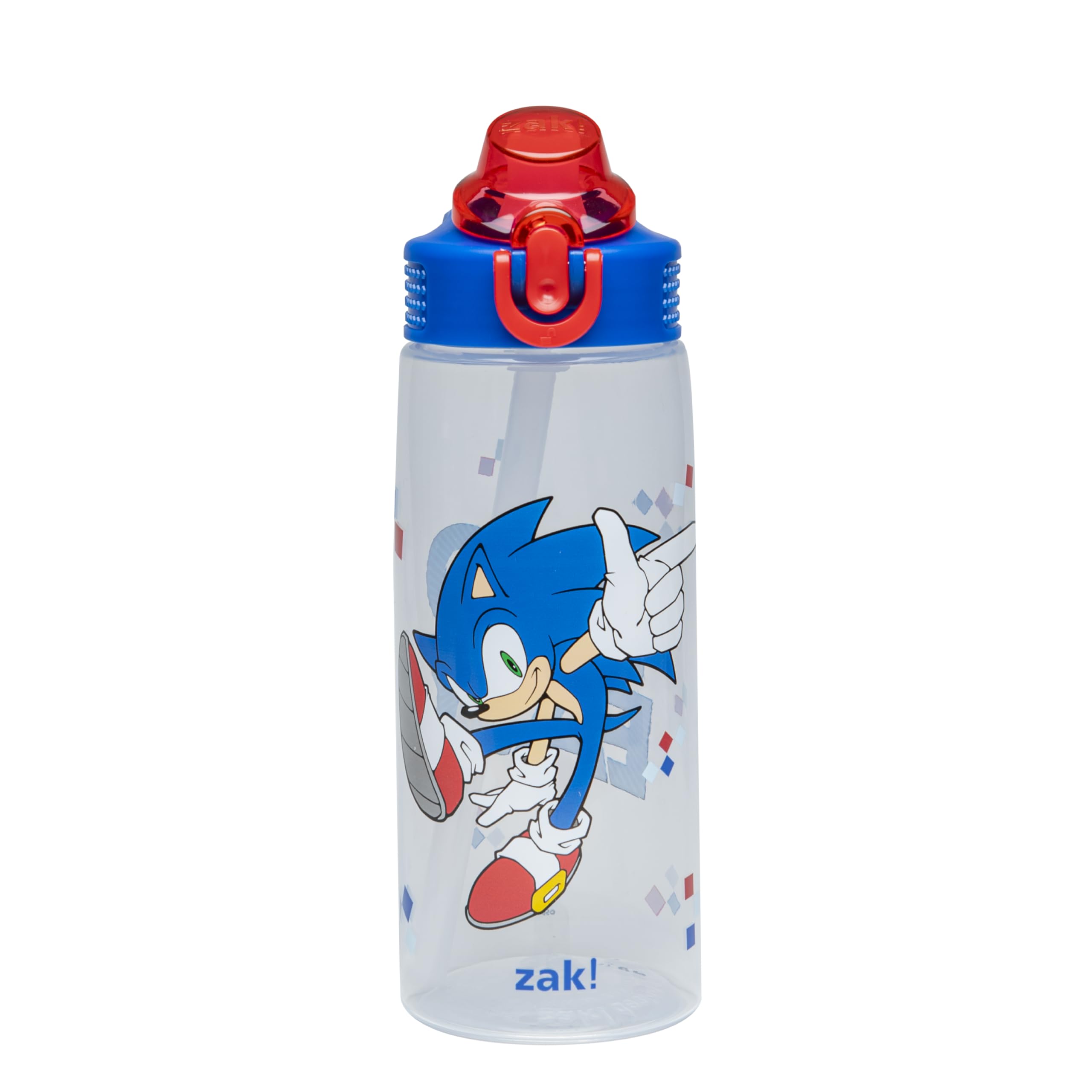 Zak Designs Minecraft Sage Water Bottle For School or Travel, 25oz Durable Plastic Water Bottle With Straw, Handle, and Leak-Proof, Pop-Up Spout Cover (Creeper)
