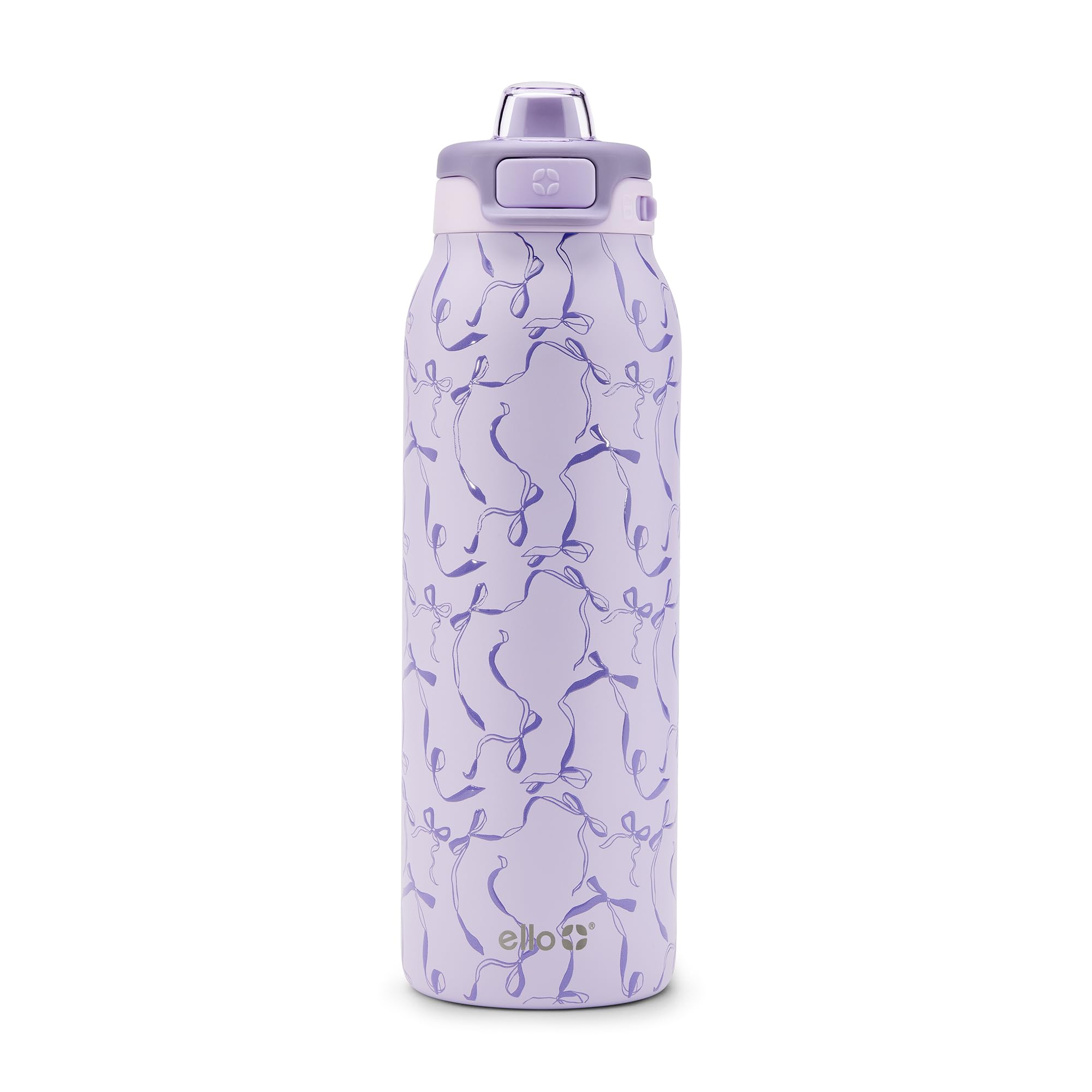 Ello Pop & Fill Insulated Stainless Steel Water Bottle with Quick Fill Lid, Leakproof Locking, Sip or Chug Spout, BPA-Free, Double Wall Vacuum Insulated for Sports, Travel & School- 22oz / 32oz / 40oz