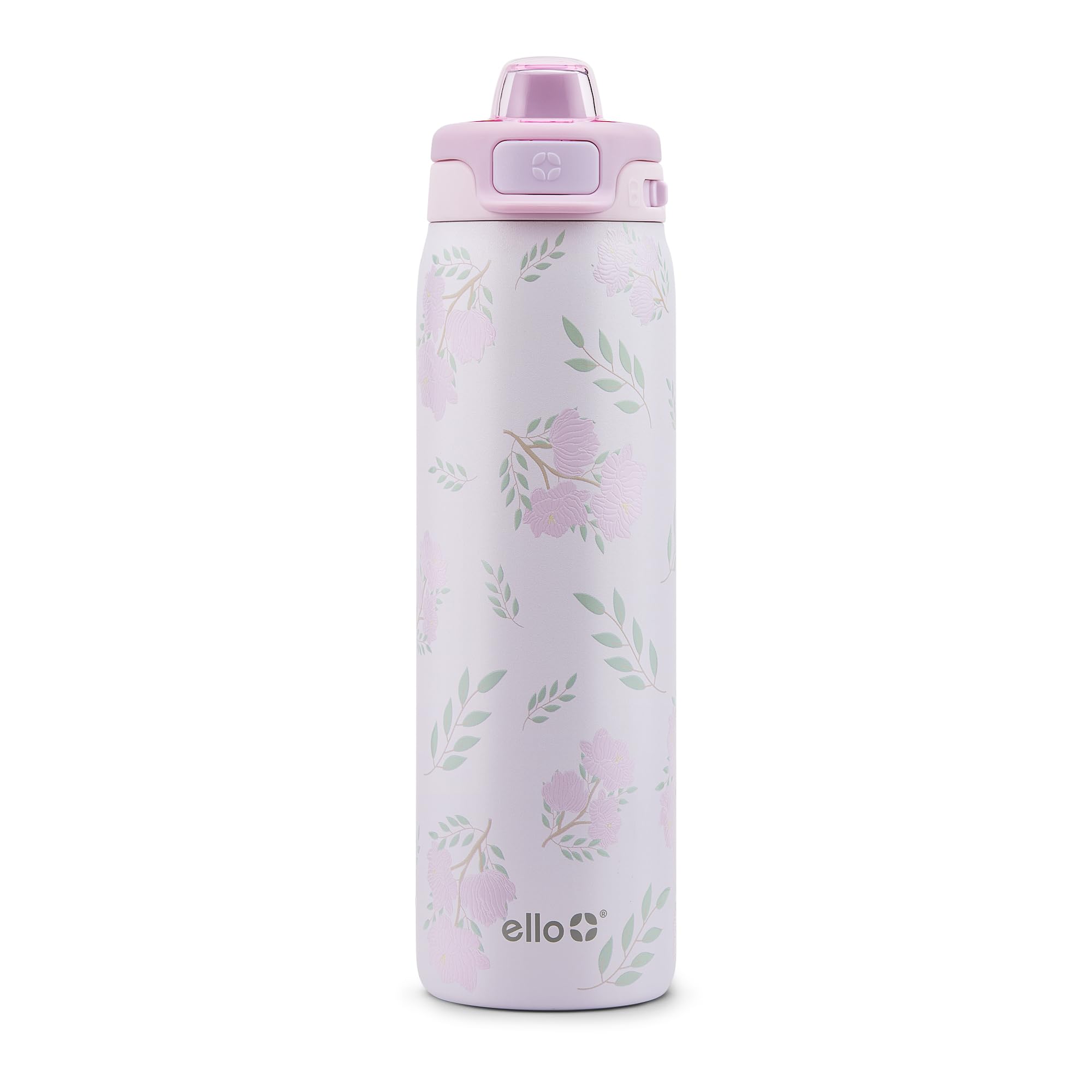 Ello Pop & Fill Insulated Stainless Steel Water Bottle with Quick Fill Lid, Leakproof Locking, Sip or Chug Spout, BPA-Free, Double Wall Vacuum Insulated for Sports, Travel & School- 22oz / 32oz / 40oz