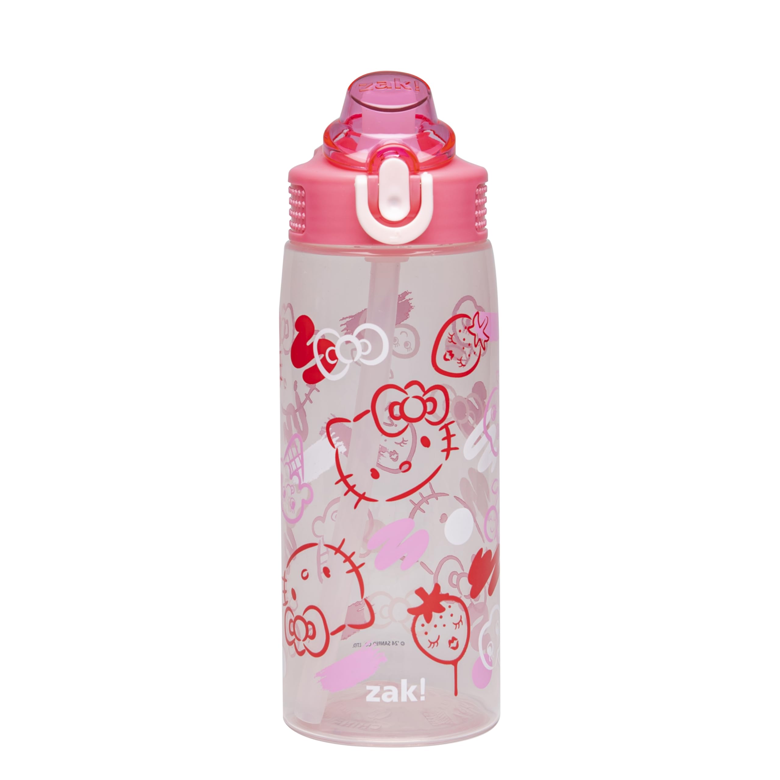 Zak Designs Minecraft Sage Water Bottle For School or Travel, 25oz Durable Plastic Water Bottle With Straw, Handle, and Leak-Proof, Pop-Up Spout Cover (Creeper)