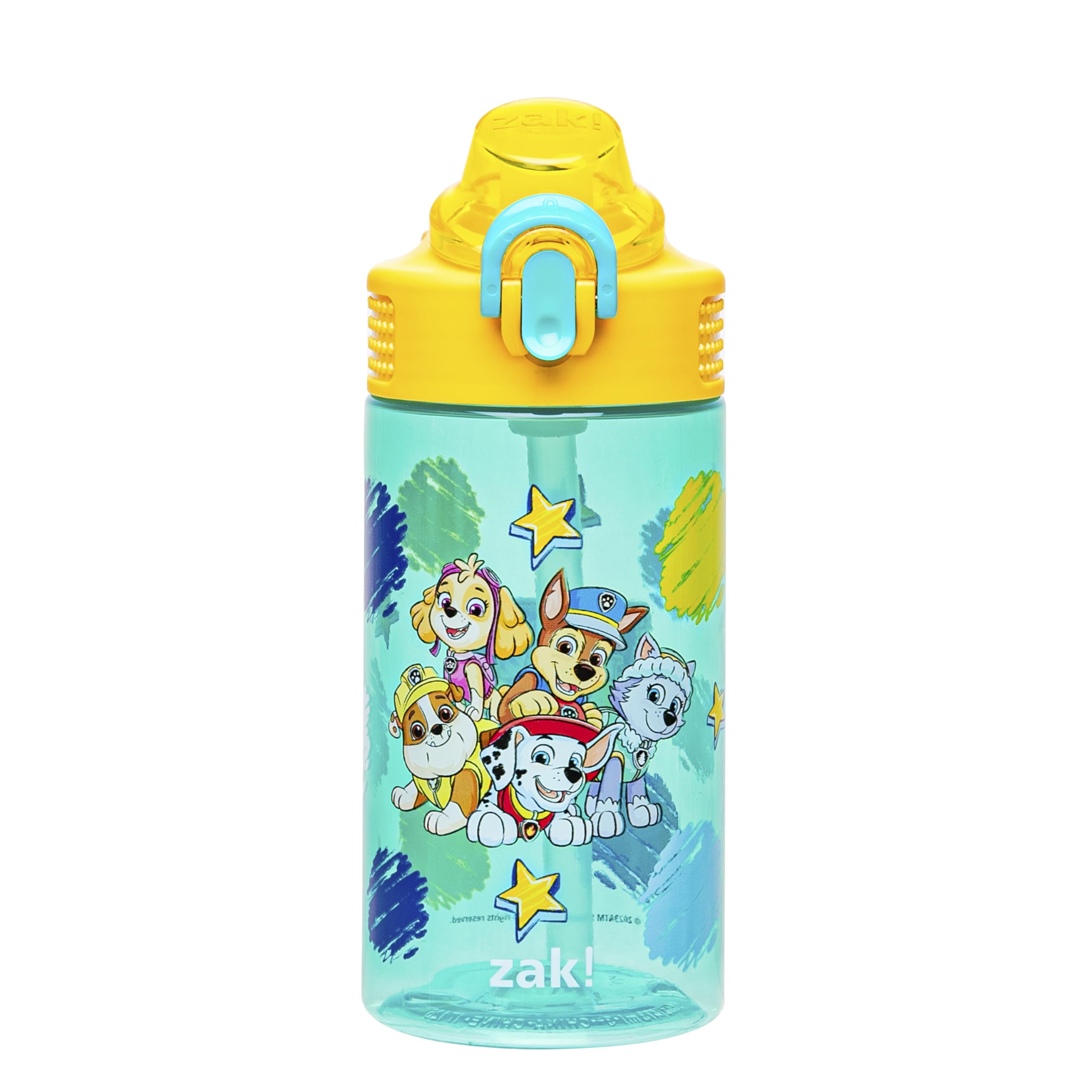 Zak Designs Minecraft Sage Water Bottle For School or Travel, 25oz Durable Plastic Water Bottle With Straw, Handle, and Leak-Proof, Pop-Up Spout Cover (Creeper)