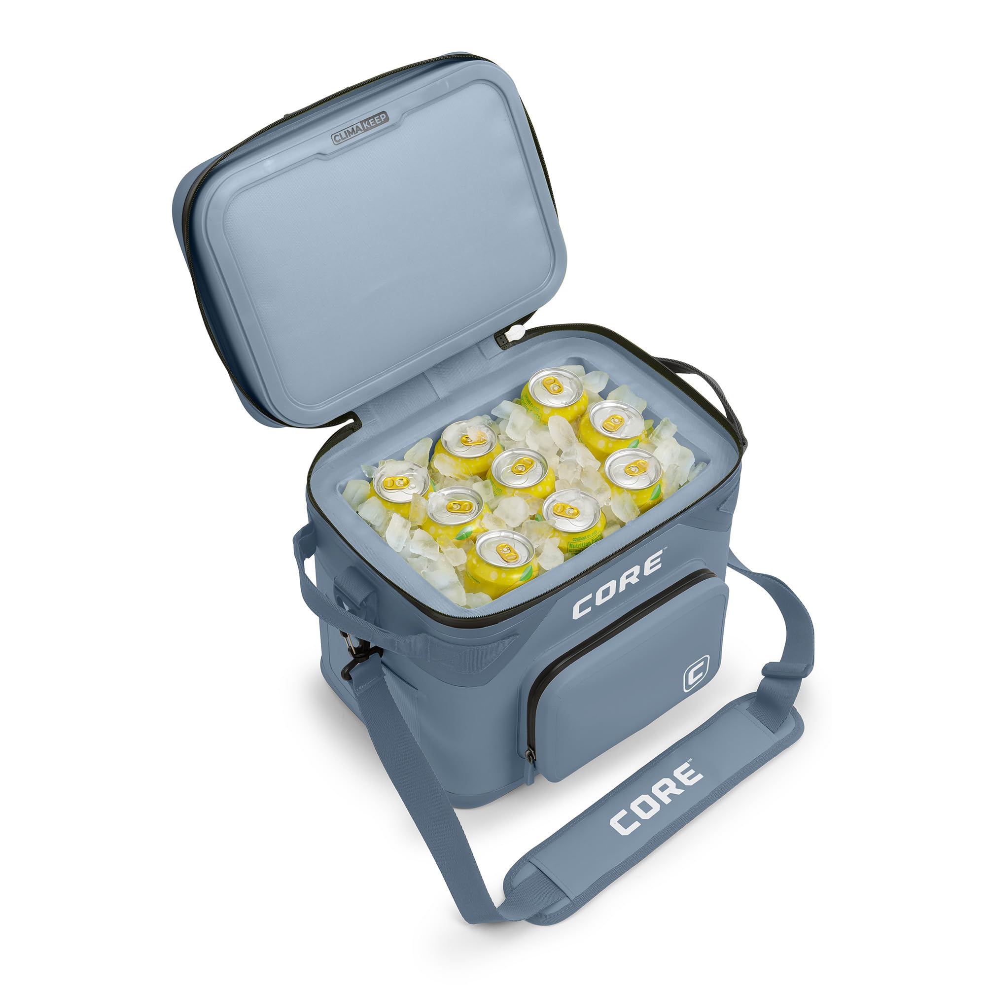 CORE Magnetic Leak Proof Soft Cooler with Waterproof Zipper | Insulated Bag Portable Ice Chest Box | Best Soft Cooler for Food & Beverages for Tailgating, Car Camping, Travel, and Family Beach Picnics