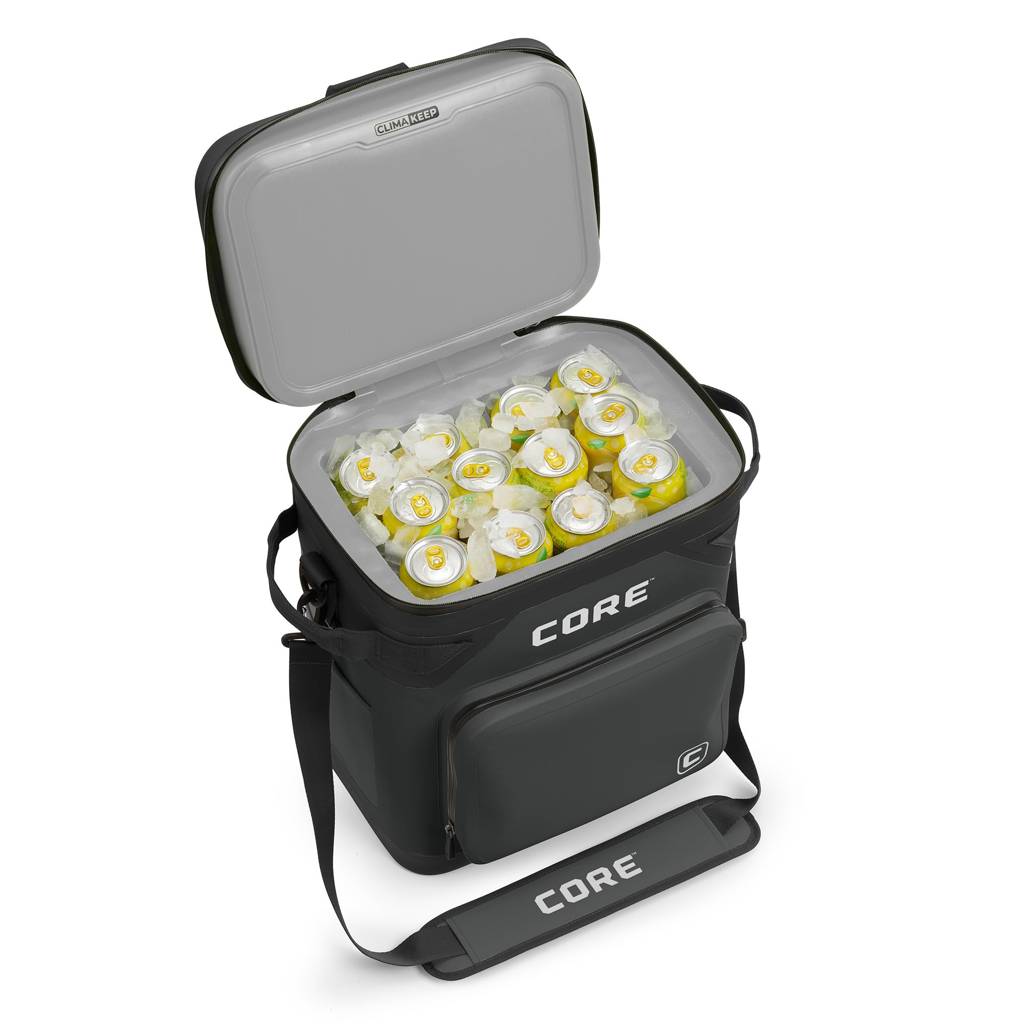 CORE Magnetic Leak Proof Soft Cooler with Waterproof Zipper | Insulated Bag Portable Ice Chest Box | Best Soft Cooler for Food & Beverages for Tailgating, Car Camping, Travel, and Family Beach Picnics