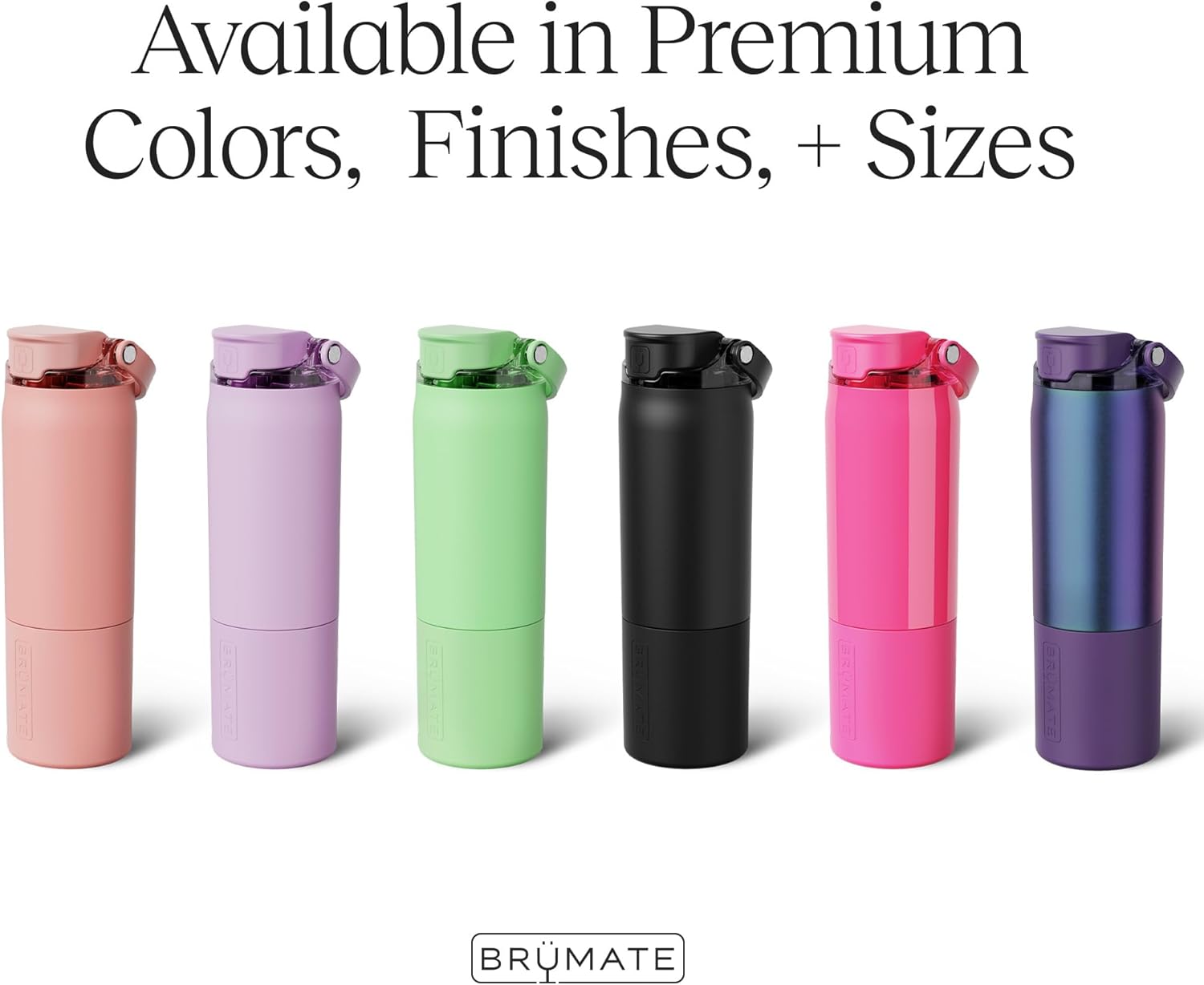 BrüMate Rise 35oz Water Bottle With 100% Leakproof Covered Silicone Straw | Insulated Stainless Steel Water Bottle | Fast Flow | Soft Sip Silicone Spout | Removable Straw | BPA-Free (Nightfall Blue)