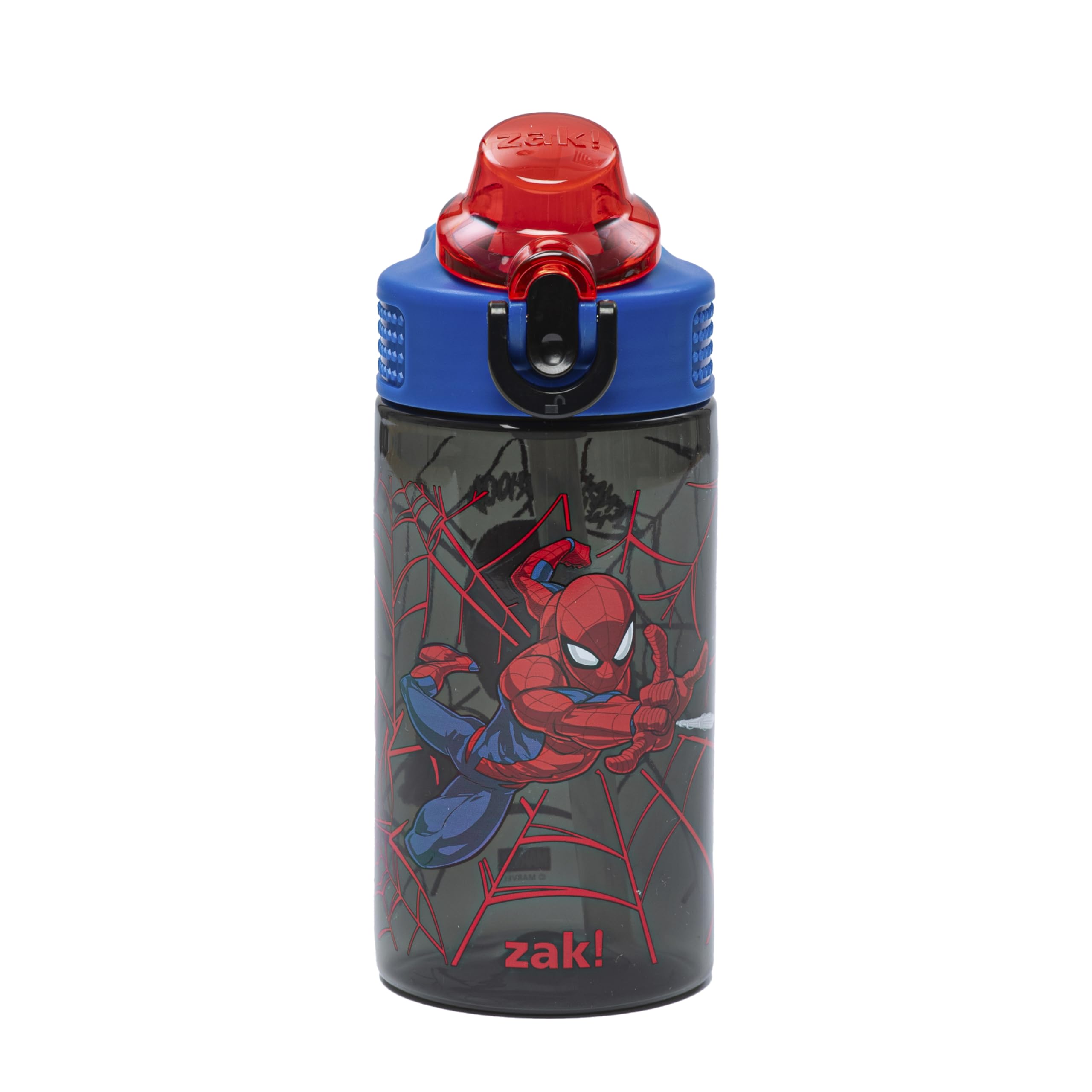 Zak Designs Minecraft Sage Water Bottle For School or Travel, 25oz Durable Plastic Water Bottle With Straw, Handle, and Leak-Proof, Pop-Up Spout Cover (Creeper)
