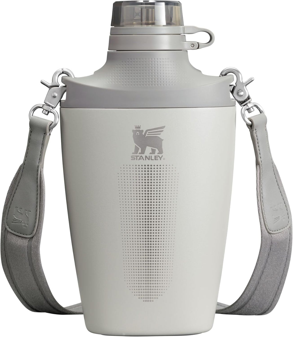 Stanley Cross Bottle 23 oz | Travel Water Bottle with Jacquard Strap | Leakproof Tritan Lid with Removable Straw | Insulated Stainless Steel | BPA-Free | Ash