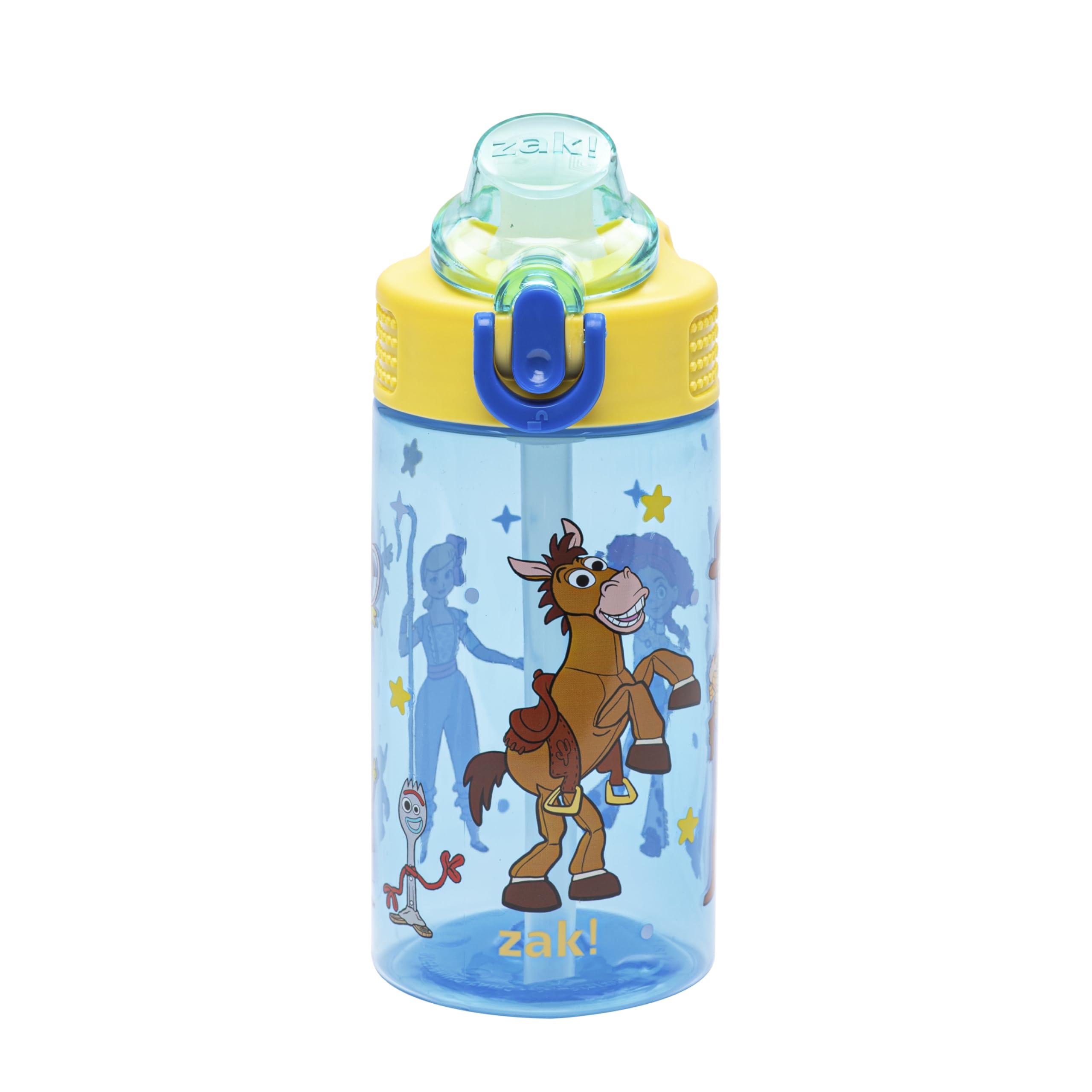 Zak Designs Minecraft Sage Water Bottle For School or Travel, 25oz Durable Plastic Water Bottle With Straw, Handle, and Leak-Proof, Pop-Up Spout Cover (Creeper)