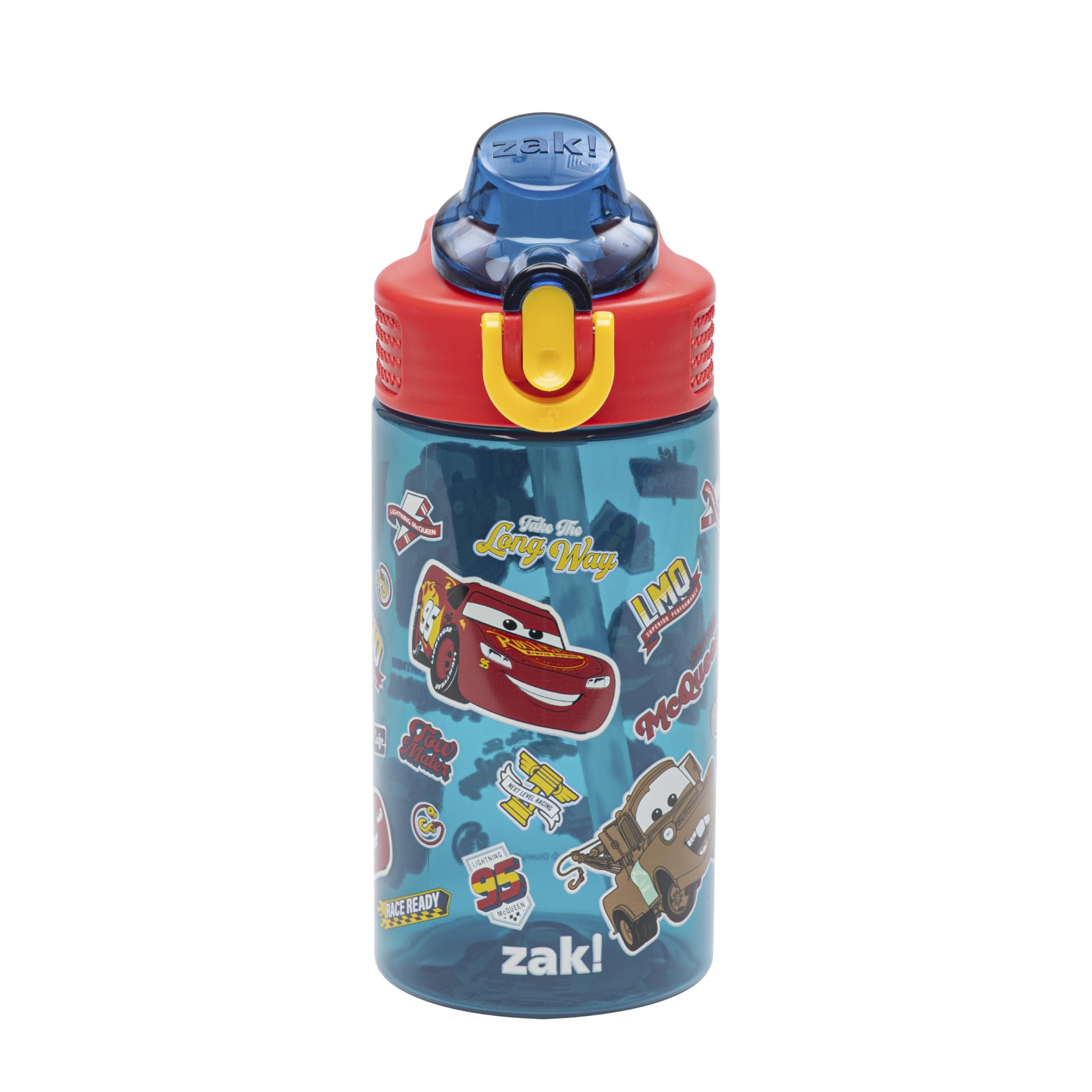 Zak Designs Minecraft Sage Water Bottle For School or Travel, 25oz Durable Plastic Water Bottle With Straw, Handle, and Leak-Proof, Pop-Up Spout Cover (Creeper)