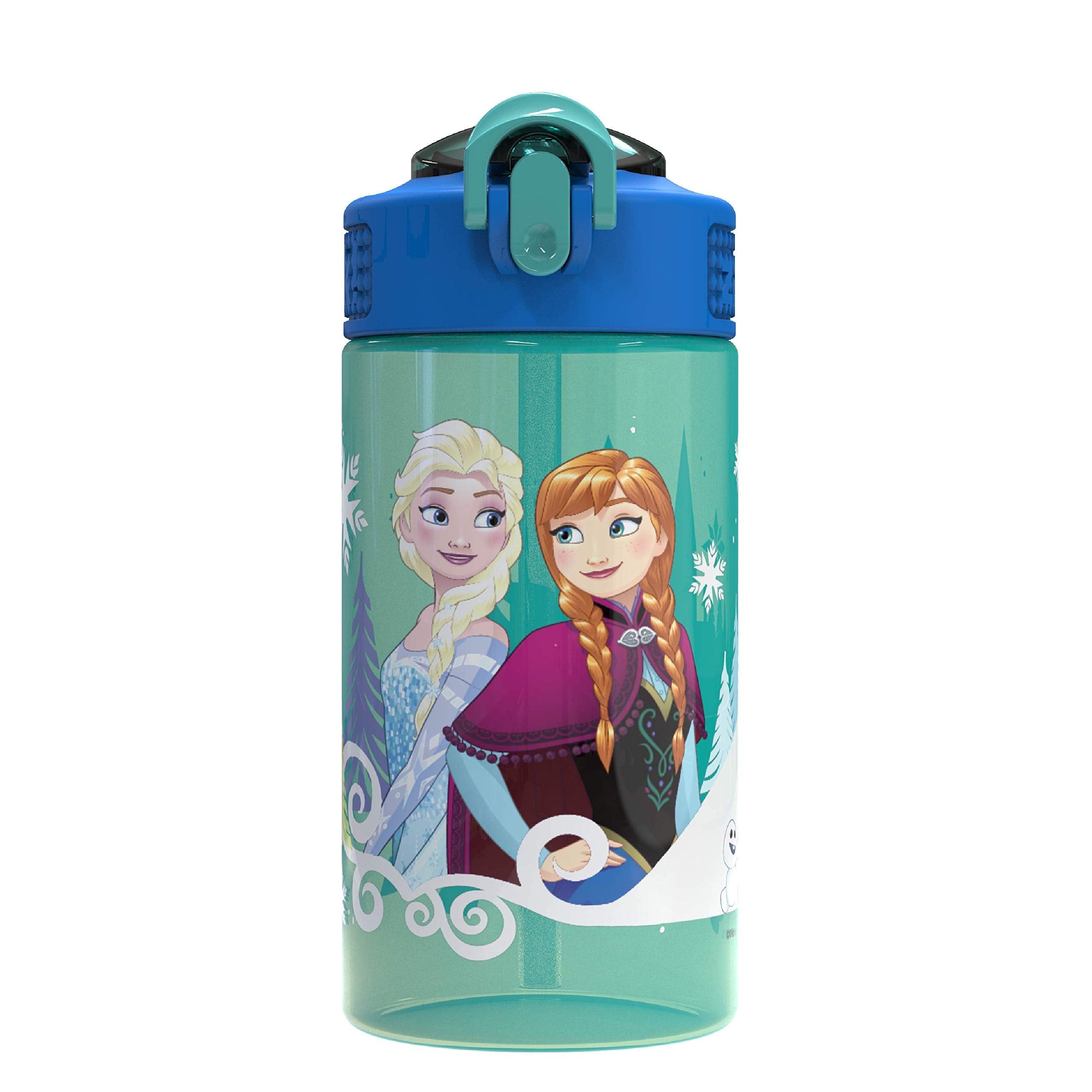 Zak Designs Minecraft Sage Water Bottle For School or Travel, 25oz Durable Plastic Water Bottle With Straw, Handle, and Leak-Proof, Pop-Up Spout Cover (Creeper)